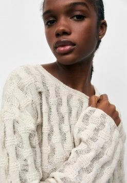 PULL & BEAR CROPPED OPEN - Strickpullover - Stone -Frauen Geschäft 4daa82f135bd4e138c3c77a40925c90e