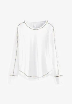 Next ACTIVE LIGHTWEIGHT STITCH DETAIL STANDARD - Langarmshirt - White