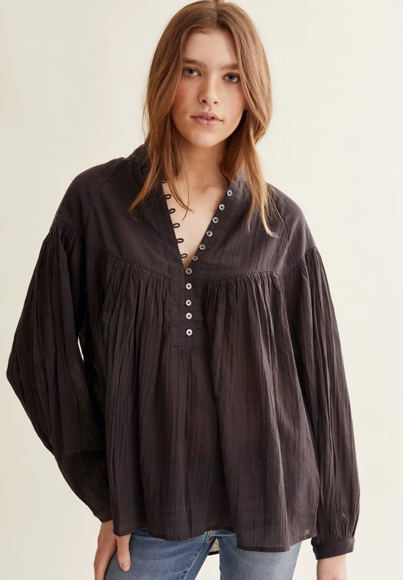BOB - Bluse - Charcoal 3 BOB - Bluse - Charcoal