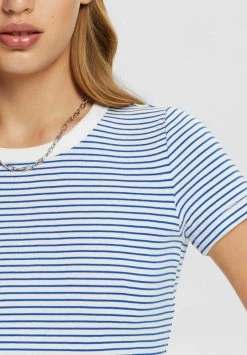 ESPRIT STRIPED - T-Shirt Print - Blue -Frauen Geschäft 55716928ce674e8f81b983119fb50efd