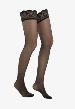 Falke MATT DELUXE 20 DENIER STAY UPS TRANSPARENT MATT - Overkneestrümpfe - Black -Frauen Geschäft 55954abc3a3944808a0811034825ea60