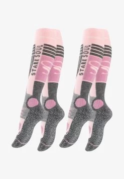 2 PAAR - Kniestrümpfe - Wollweiss Grau Rot -Frauen Geschäft 56c9a89fb4c94f1c937094d1755ec6b4