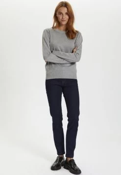 Saint Tropez MILASZ - Strickpullover - Mist Grey Melange -Frauen Geschäft 57d3d32323d646e1bbab6c1b59145bd7 1