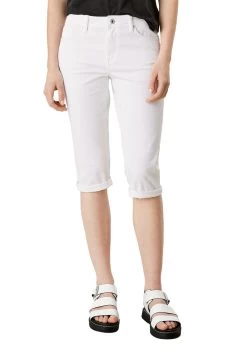 QS By S.Oliver SLIM : CORSAIRE AU STYLE SOIGNÉ - Jeans Shorts - White -Frauen Geschäft 5b3d2d18d2c3457884981df0c27a4470