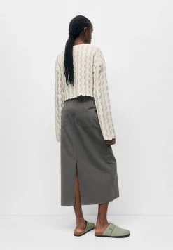 PULL & BEAR CROPPED OPEN - Strickpullover - Stone -Frauen Geschäft 5b7cead1d29b4c57a43fa158f77d5d87