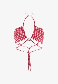 Guess MIT GINGHAM-KARO - Bikini-Top - Rot Merf -Frauen Geschäft 5f901710036e49e58d6030b60baa1bb8