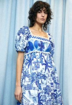 Farm Rio SWEET RIO MIDI DRESS - Freizeitkleid - Sweet Rio Off-white -Frauen Geschäft 5f937241824d4e1c851a6f060b4a0f53