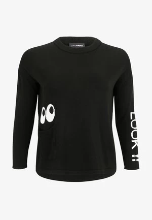 MIT SCHRIFTZUG - Strickpullover - Schwarz 7 MIT SCHRIFTZUG - Strickpullover - Schwarz – Bild 5