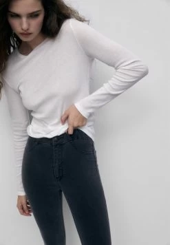 PULL & BEAR HIGH WAIST - Jeans Skinny Fit - Dark Grey -Frauen Geschäft 67988d556026484582ce5dfd7b321335