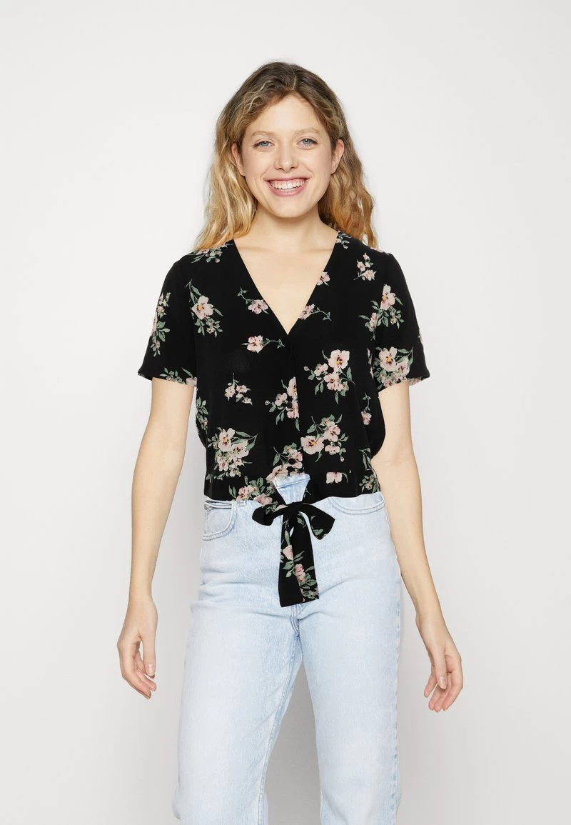 Vero Moda VMEASY TIE - Bluse - Black/multi-coloured 3 Vero Moda VMEASY TIE - Bluse - Black/multi-coloured