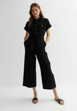 New Look PETITE BELTED UTILITY - Jumpsuit - Black -Frauen Geschäft 6c8d2df73aa4425eaf833fa3132dfe75