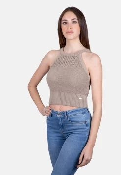 Armani Exchange IN FILO - Top - Beige -Frauen Geschäft 72c60d7122fc459d8fd79b615606ab1c