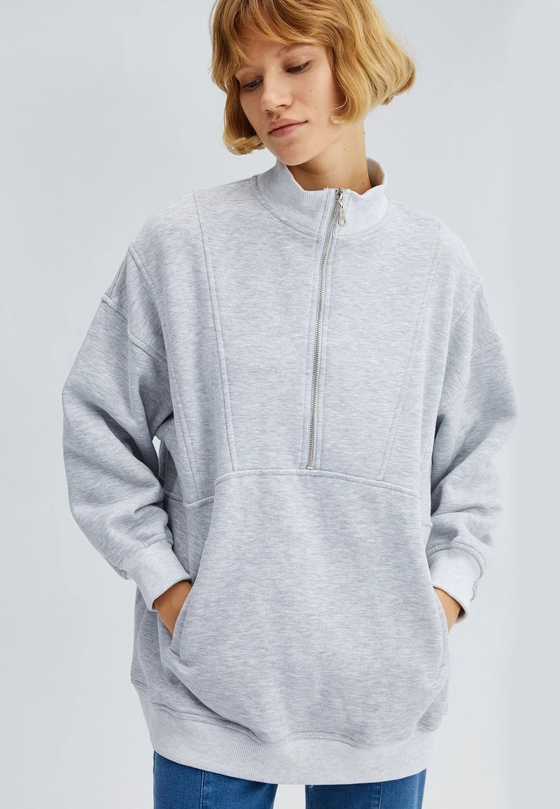 WITH ZIPPER - Sweatshirt - Grey 3 WITH ZIPPER - Sweatshirt - Grey