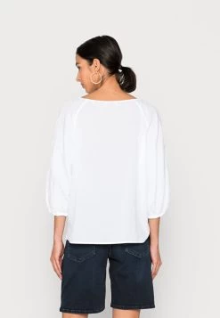Marc O'Polo BLOUSE VOLUME SLEEVE CREW NECK - Bluse - White -Frauen Geschäft 7448cf9d290443378d5f8a7d5be7f5ff