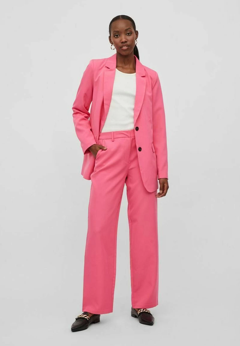 Vila HIGH WAIST ELEGANTE - Stoffhose - Fandango Pink 4 Vila HIGH WAIST ELEGANTE - Stoffhose - Fandango Pink – Bild 2