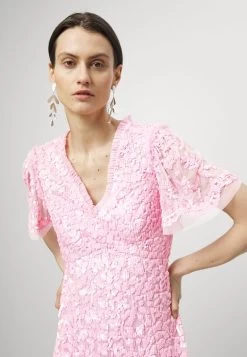 Needle & Thread DAPHNE V NECK ANKLE GOWN - Ballkleid - Bright Pink -Frauen Geschäft 747b743cb985450aa24342f6e8c161c1