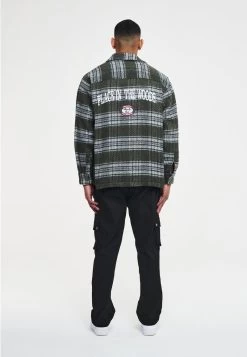 Pegador BALE LOGO EMBROIDERY ZIP SHIRT UNISEX - Hemdbluse - Forest Green/rock Grey -Frauen Geschäft 75360b9c78b842918c10b7d25a8eeb68