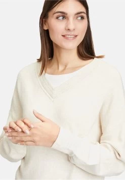 MIT V-AUSSCHNITT - Strickpullover - Nature Melange -Frauen Geschäft 76ff57c9cba4470e80377db593de2e35