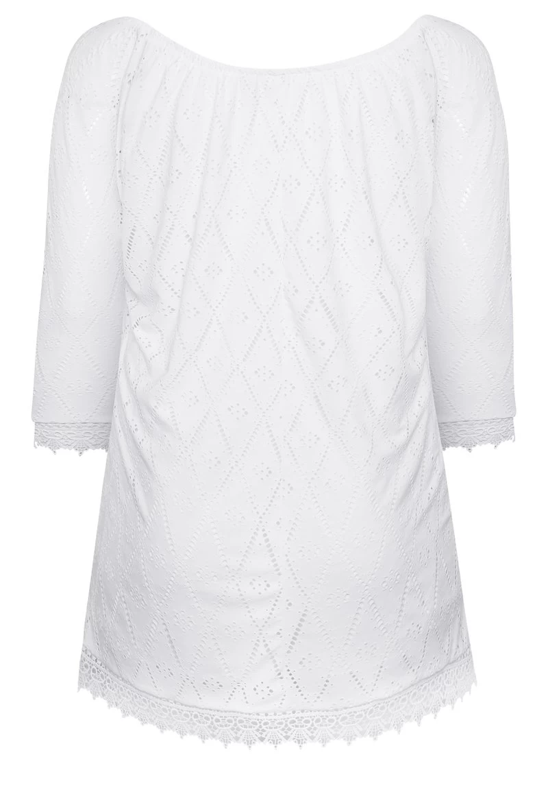 CURVE POINTELLE TRIM - Bluse - White 8 CURVE POINTELLE TRIM - Bluse - White – Bild 6