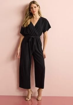Next SHORT SLEEVE PLISSE STANDARD - Jumpsuit - Black -Frauen Geschäft 7c9377464f78469bbace4b2e694e0ad2 1