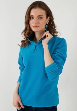 LELA Fleecepullover - Turquoise -Frauen Geschäft 7d10aac04de1478ca83e44c6b4b4aa76