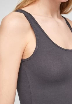 QS By S.Oliver UNICOLOR - Top - Asphalt -Frauen Geschäft 7e4747ba063747538749da4c8d6362f7