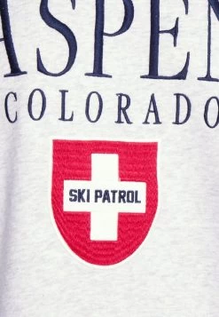 Abercrombie & Fitch THE SOFTAF MAX PATCH LONG SUNDAY CREW - Sweatshirt - Grey -Frauen Geschäft 7fdb829693bb4685a6a5957c2b6d7c75