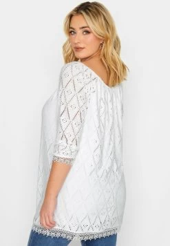 CURVE POINTELLE TRIM - Bluse - White 10 CURVE POINTELLE TRIM - Bluse - White -Frauen Geschäft 81b775d0077c4515a4c7bb209d55087b