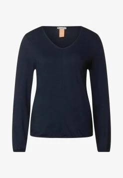 STREET ONE MIT GUMMIZUG IM SAUM - Langarmshirt - Blau -Frauen Geschäft 81c3ebef16e8454999e69076c1ad5ff1