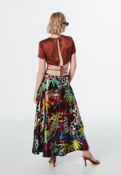 Twist CUT PATTERNED ENVELOPE - Wickelrock - Brown -Frauen Geschäft 8750706b8e2d4dd4af6df255a68c627f