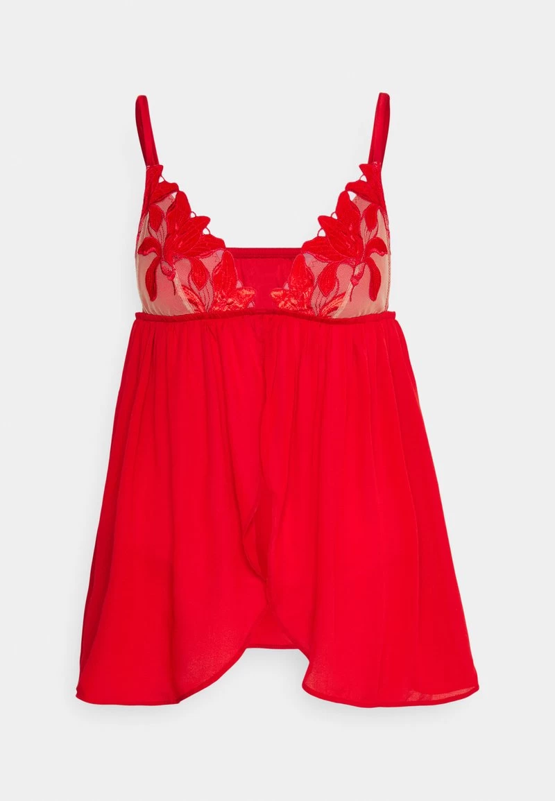 Fleur Du Mal EMBROIDERY BABYDOLL - Nachtwäsche Shirt - Rouge 7 Fleur Du Mal EMBROIDERY BABYDOLL - Nachtwäsche Shirt - Rouge – Bild 5