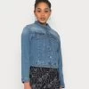 Pieces JACKET - Jeansjacke - Medium Blue Denim