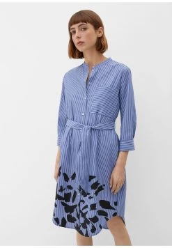 S.Oliver MIT ARTWORK - Blusenkleid - Blau