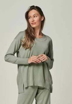 BELLA MIT RUNDHALS - Strickpullover - Darkgreen