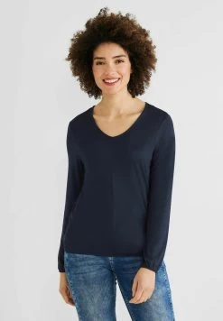 STREET ONE MIT GUMMIZUG IM SAUM - Langarmshirt - Blau -Frauen Geschäft 93afa4a0e10c4327899a2a5b491be23a 1