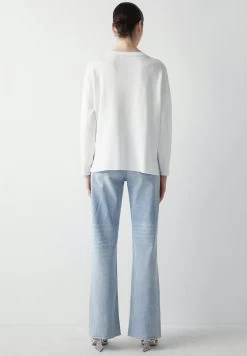 Ipekyol RELAXED FIT TRANSPARENT STRIPED - Strickpullover - Ecru -Frauen Geschäft 9445a400bcfc40078d71453a04c274f2