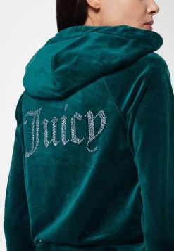 Juicy Couture MADISON HOODIE WITH BRANDING - Sweatjacke - Rain Forest -Frauen Geschäft 95231bbc375e4e87a9a561960319f7f2