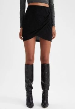 DeFacto SLIM FIT - Wickelrock - Black -Frauen Geschäft 956d711d57674f2987f61282ed0c906b