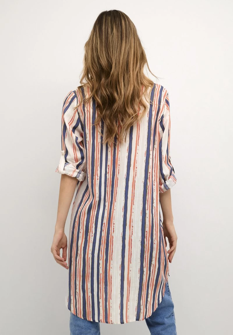 Kaffe KAIDA - Blusenkleid - Orange Blue Stripe 5 Kaffe KAIDA - Blusenkleid - Orange Blue Stripe – Bild 3