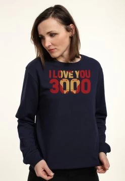 Henry Tiger MARVEL LOVE YOU 3000 - Sweatshirt - Navy Blue -Frauen Geschäft 9a001dbbc7304f329bff60e27b97f8a4