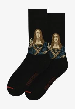 LEONARDO DA VINCI - SALVATOR MUNDI - Socken - Schwarz 9 LEONARDO DA VINCI - SALVATOR MUNDI - Socken - Schwarz -Frauen Geschäft 9aa7adf411ec40ec86254d4d2c8df61e 1