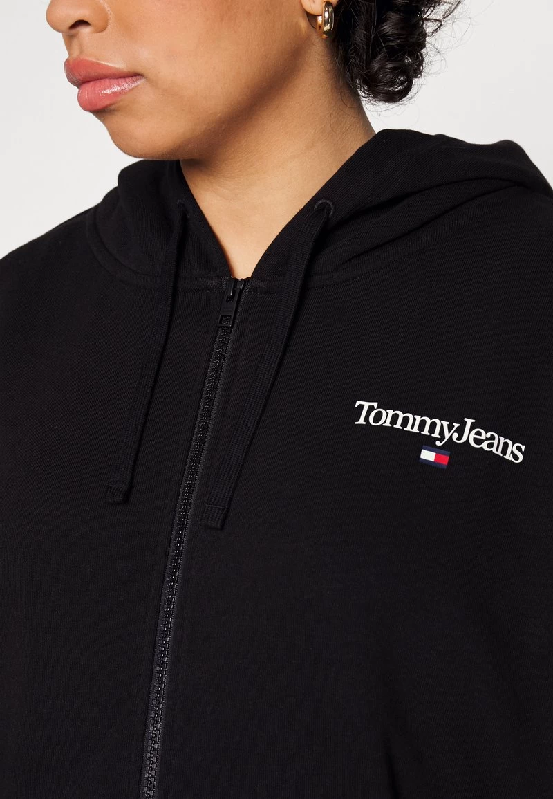 Tommy Jeans Curve LINEAR ZIP THRU HOODIE PLUS SIZE - Sweatjacke - Black 6 Tommy Jeans Curve LINEAR ZIP THRU HOODIE PLUS SIZE - Sweatjacke - Black – Bild 4