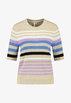 MIT STREIFENDESSIN - T-Shirt Print - Ecru Weiss Lila Pink Ringel 10 MIT STREIFENDESSIN - T-Shirt Print - Ecru Weiss Lila Pink Ringel -Frauen Geschäft 9d023a85ee2544df84caac7e6ec33aeb 1