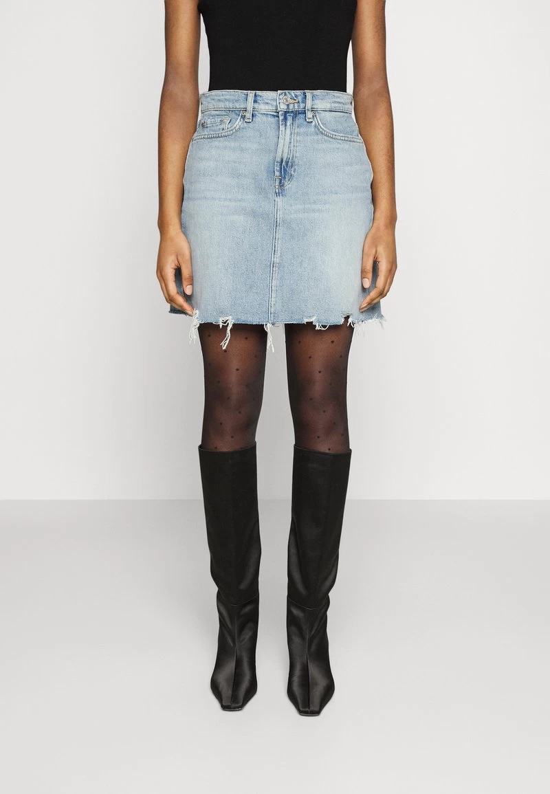 7 For All Mankind MIA SKIRT AIR WASH - Minirock - Light Blue 3 7 For All Mankind MIA SKIRT AIR WASH - Minirock - Light Blue