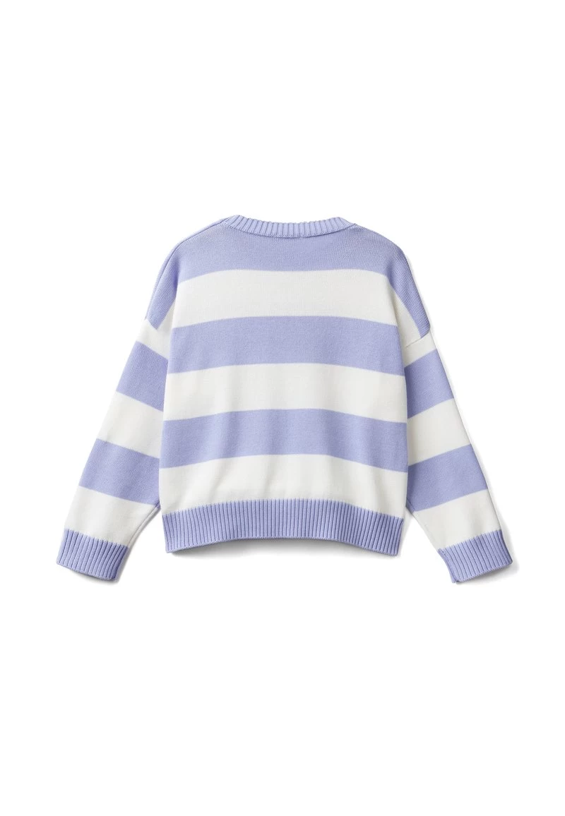 United Colors Of Benetton STRIPED TRICOT - Strickpullover - Lavander White 4 United Colors Of Benetton STRIPED TRICOT - Strickpullover - Lavander White – Bild 2