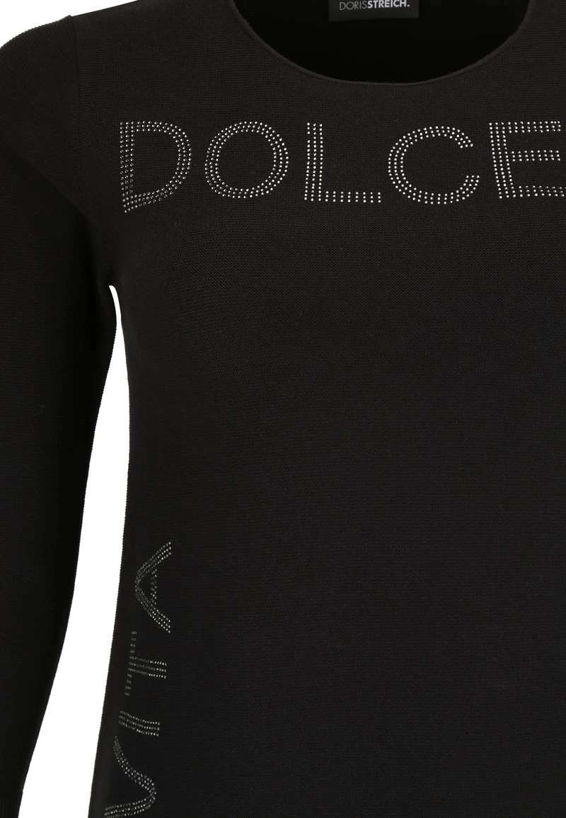 MIT SCHRIFTZUG - Strickpullover - Schwarz 5 MIT SCHRIFTZUG - Strickpullover - Schwarz – Bild 3