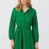 KNIELANGES - Blusenkleid - Green 1 KNIELANGES - Blusenkleid - Green -Frauen Geschäft a30f805291e3437e87909655fbd32ce2