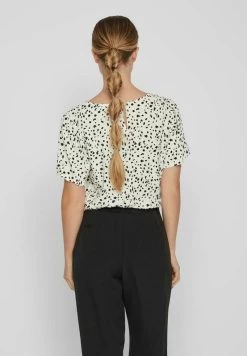 Vila MIT KURZEN ÄRMELN SCHÖSSCHEN - Bluse - Birch -Frauen Geschäft a51dadee2db6472bbc888d16ccde2e5f