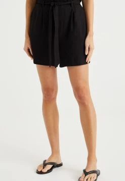 WE FASHION PAPERBAG - Shorts - Black -Frauen Geschäft a543581fccb34d618398d5f4098c4b0b 1