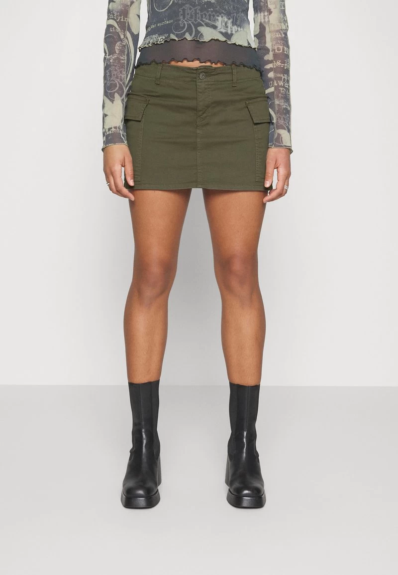 ONLY ONLSORA CARGO RAW SKIRT - Minirock - Kalamata 3 ONLY ONLSORA CARGO RAW SKIRT - Minirock - Kalamata